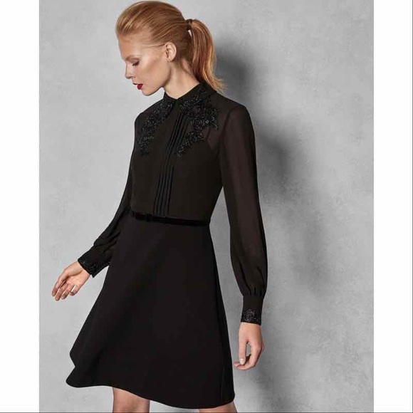 SOLD $350 Ted Baker Amaali Dress 0 - Picture 2 of 7